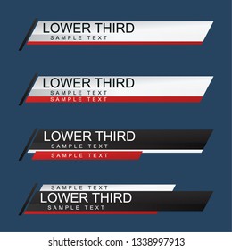 Lower third design template. Vector illustration.