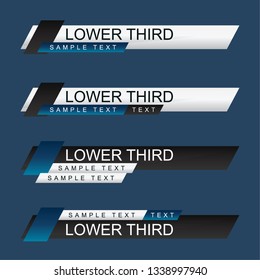 Lower third design template. Vector illustration.