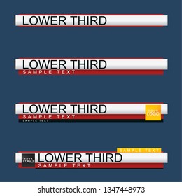 Lower third design template. Vector illustration.