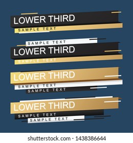 Lower third design template. Vector illustration.