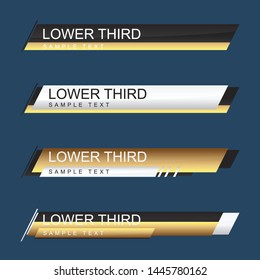 Lower third design template. Vector illustration.