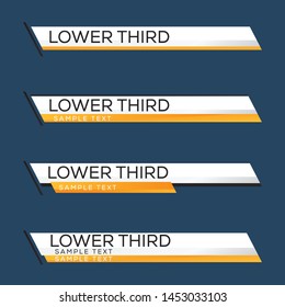 Lower third design template. Vector illustration.