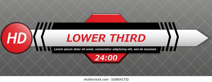 Lower third design template. Vector illustration.