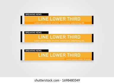 Lower third design template. Vector illustration.