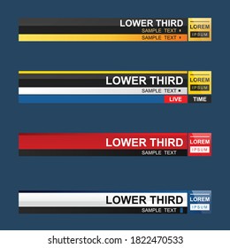 Lower third design template. Vector illustration.