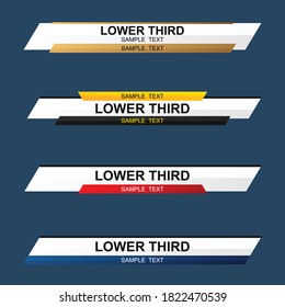 Lower third design template. Vector illustration.