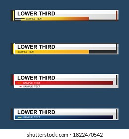Lower third design template. Vector illustration.