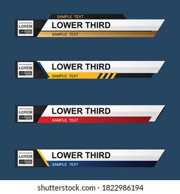 Lower third design template. Vector illustration.