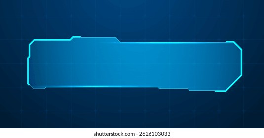 Lower third futuristic interface or technology text box vector illustration