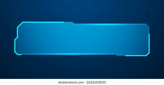 Terceiro inferior de interface futurista ou tecnologia caixa de texto ilustração vetor