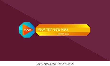 Lower Third Hexagon With Gradient Theme