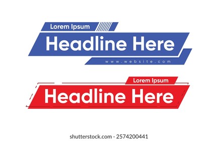 lower third illustration. lower third header vector. lower third design