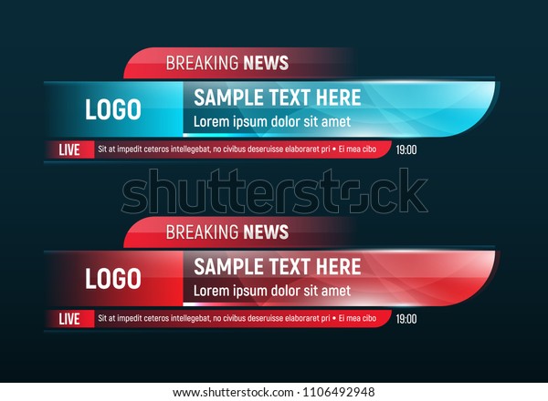 Lower Third News Header Breaking News Stock Vector (Royalty Free ...