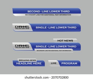 Lower third pack element design template