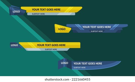 Lower Third Pack with Theme Yellow Navy Blue