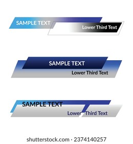Lower third template. Set of TV banners and bars for news and sport channels, streaming and broadcasting  isolated on white background.