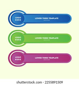 
Lower Third template vector illustration in various colors