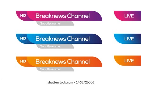 Lower Third Tv Channel Design Idea, Vector Design Template Graphics, Modern Shape Of Design.