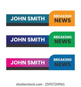 Lower third TV news bar breaking news