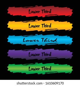 Lower Third TV News Bars Set Vector