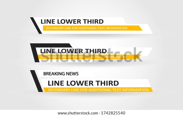 Lower Third TV News Bars\
Set Vector.