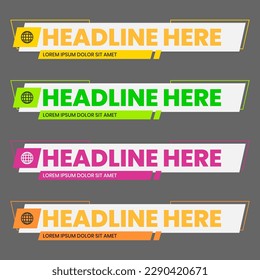 lower third vector design collection