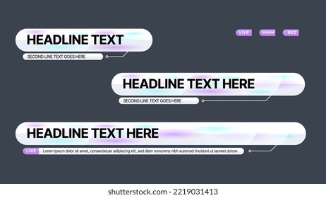 lower third vector design with modern. headline breaking news banner background template.