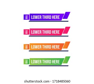Lower third vector gradient pack template