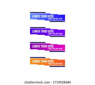 Lower third vector gradient pack template