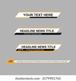 Lower third vector minimal design 