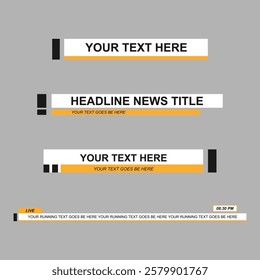 Lower third vector minimal design 