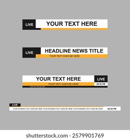 Lower third vector minimal design 