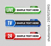 Lower thirds banner template design. Suit for streaming, broadcasting, video and media channel