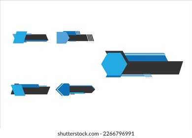 Lower Thirds Footer Design Vector