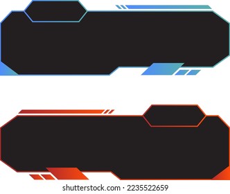 Lower Thrid Border Technology Sense Flat Design Vector