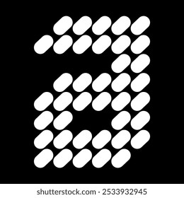 The lowercase "a" letter design is made of dots (like stones). This letter design also looks minimalist, aesthetic, professional, sporty, unique, and of course very cool.