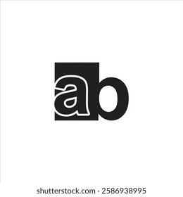 Lowercase AB or BA vector logo design initial art icon unique monogram, elegant and stylish template modern branding business identity concept.