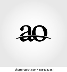 Lowercase ao black logo