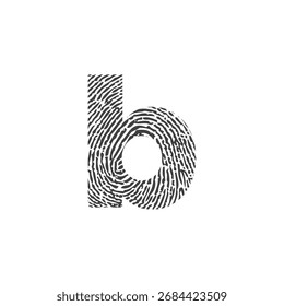 Lowercase b Fingerprint Logo Design
