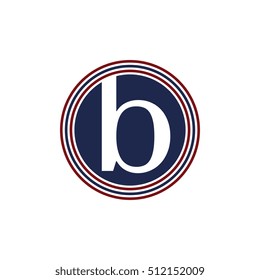 lowercase b layered circles logo vector.