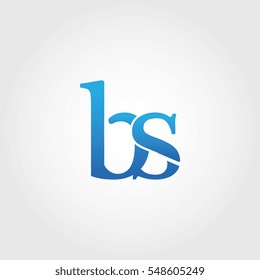 Lowercase bs Logotype. Blue Letter Logo. Letter Abbreviations. Vector Template Element.