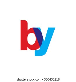 lowercase by logo, red blue overlap transparent logo