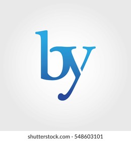 Lowercase by Logotype. Blue Letter Logo. Letter Abbreviations. Vector Template Element.