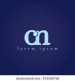 lowercase c and n vector logo. cn initial design template for download