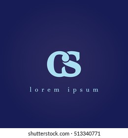 lowercase c and s vector logo. cs initial design template for download