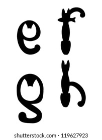 Lowercase cats letters