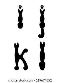 Lowercase cats letters