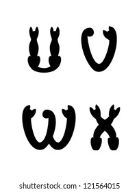 Lowercase cats letters