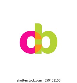 lowercase cb logo, pink green overlap transparent logo, modern lifestyle logo