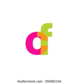 lowercase cf logo, pink green overlap transparent logo, modern lifestyle logo